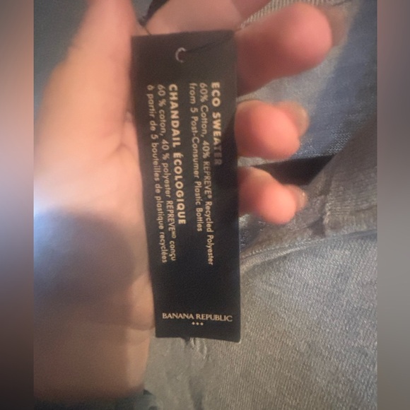 NWT Banana Republic 1/4 Zip Eco Sweater Size M Sustainable Sweater - Picture 5 of 7